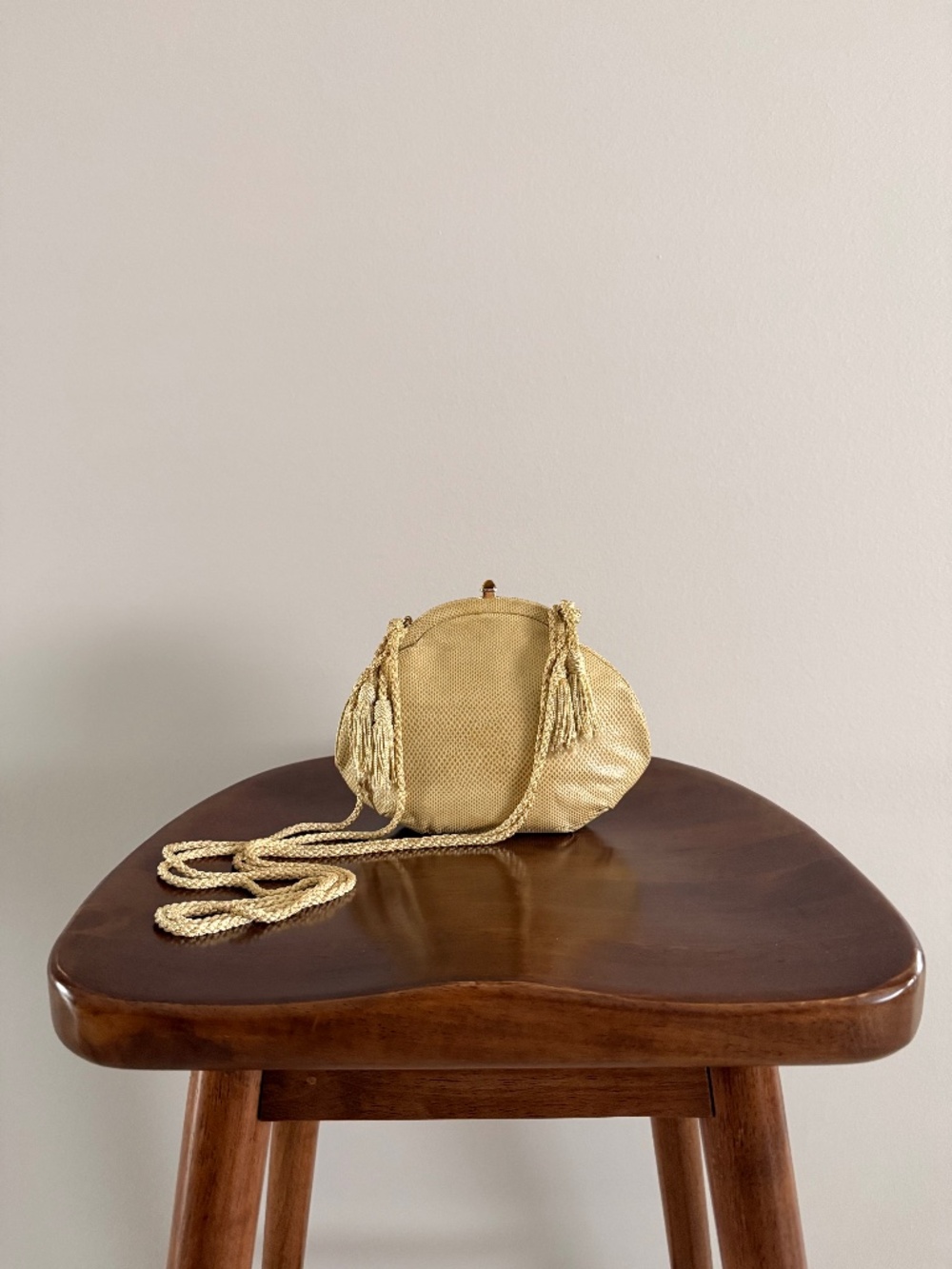 Vintage Judith Leiber Lizard Tiger Eye Evening Bag